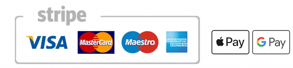 Image showcasing Stripe payment options available at Sandy Lane Nursery, offering secure online payment methods for customers.